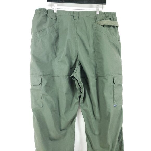 5.11 Tactical Utility Mens 42x30 Green Ripstop Cargo Pants Gusseted Polyester - Picture 4 of 9